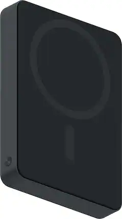 Front. mophie - Power Boost WirelessCharger (10K), Qi2/MagSafe magnetic power bank containing 10K internal battery - Black.