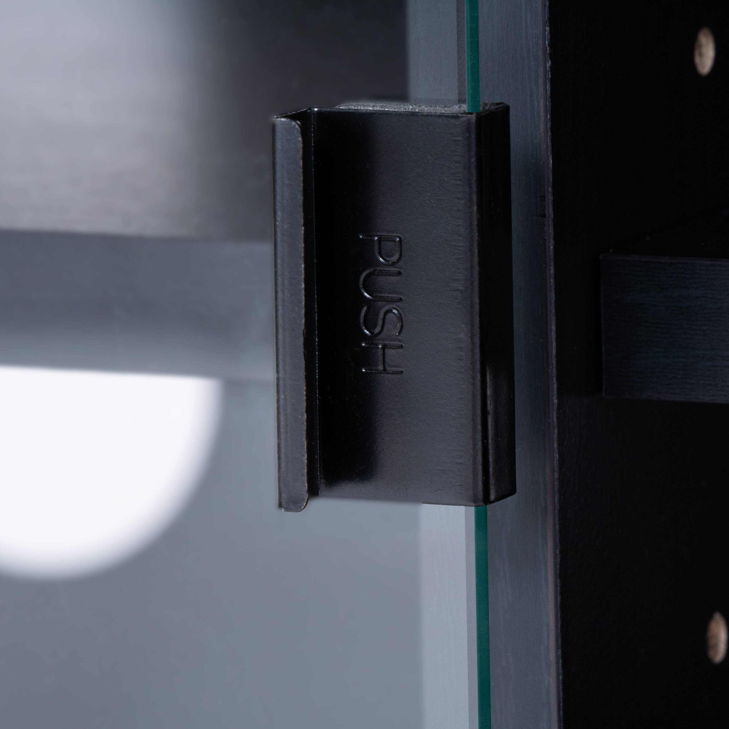 Alt View 32. CorLiving - Modular TV Stand with Glass Sliding Door for Most TVs up to 55" - Black Ravenwood.