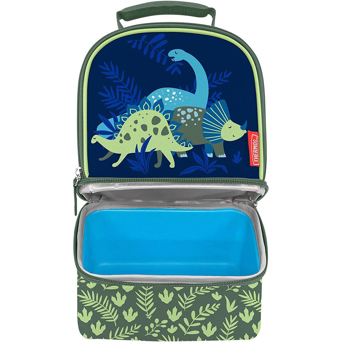 Alt View 3. Thermos - Thermos Kid's Dual Compartment Soft Lunch Box - Dinosaur Kingdom - Dinosaur Kingdom.