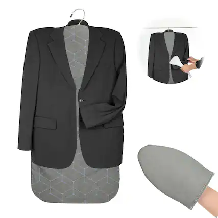 Front. Vulpecula Spade - Steamer Board for Clothes With Ironing Glove, 35"17.5" Hanging Ironing Pad, Steam Iron Stand With Pad for Steaming.