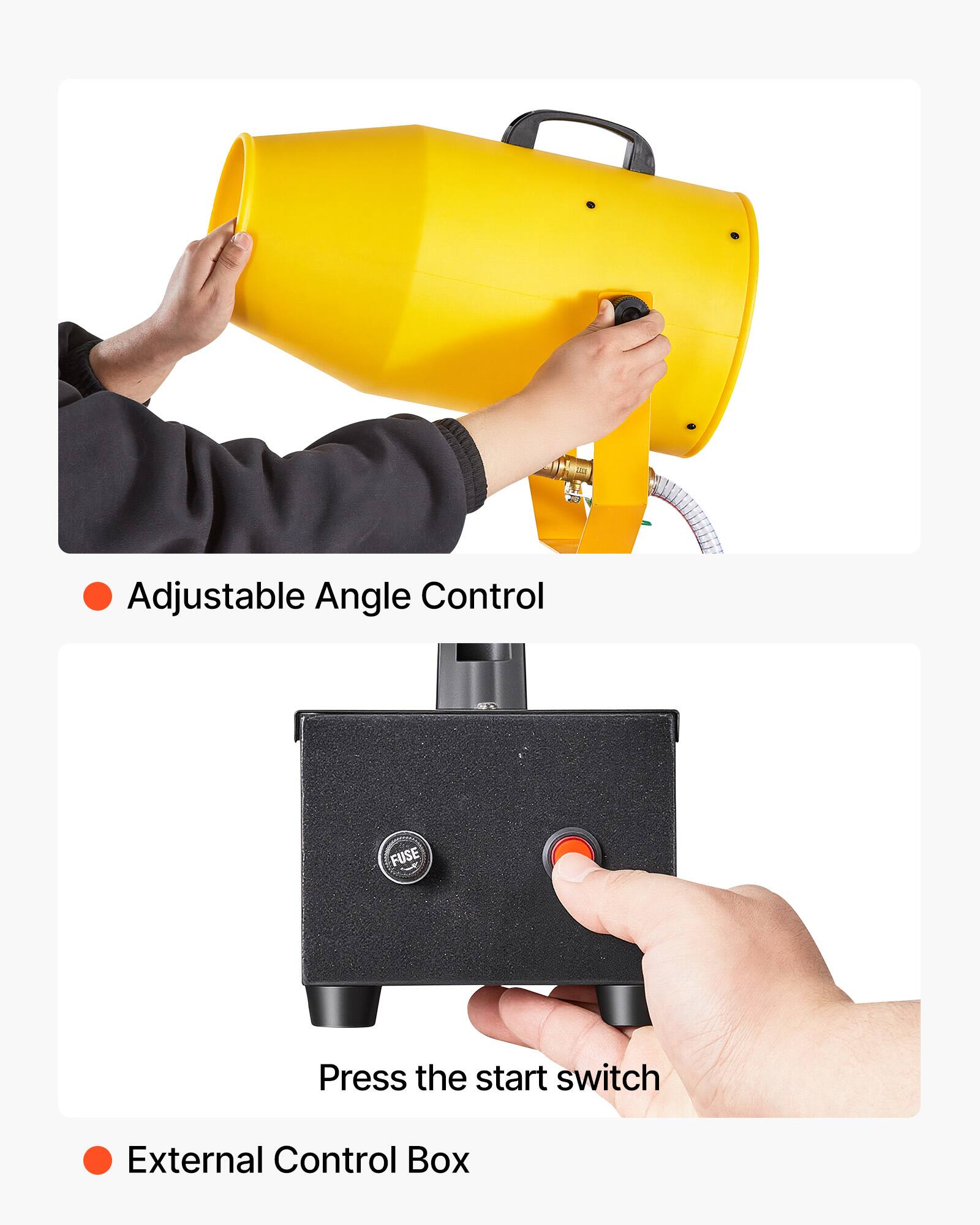 Adjustable Angle Control

FUSE

Press the start switch

External Control Box