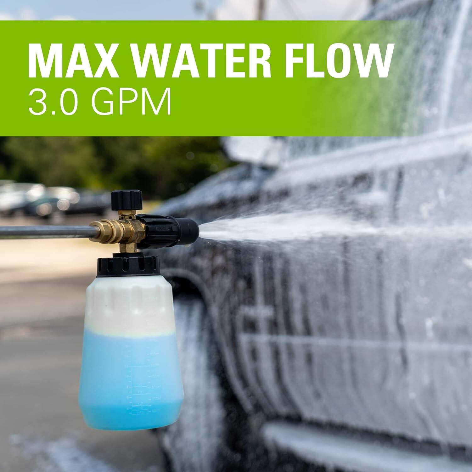 MAX WATER FLOW  
3.0 GPM
