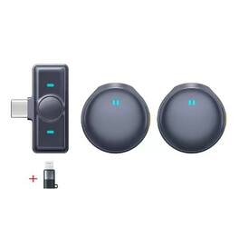 Cluzine - Wireless Lavalier Microphone for iPhone, 2 Mics, 48K CD Sound, AI Noise Reduction with Lightning Adapter