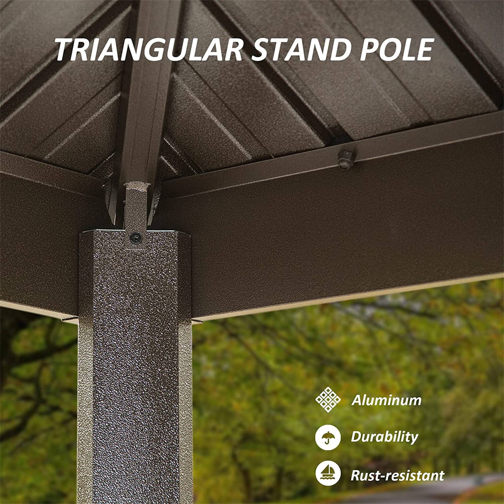 TRIANGULAR STAND POLE

- Aluminum
- Durability
- Rust-resistant