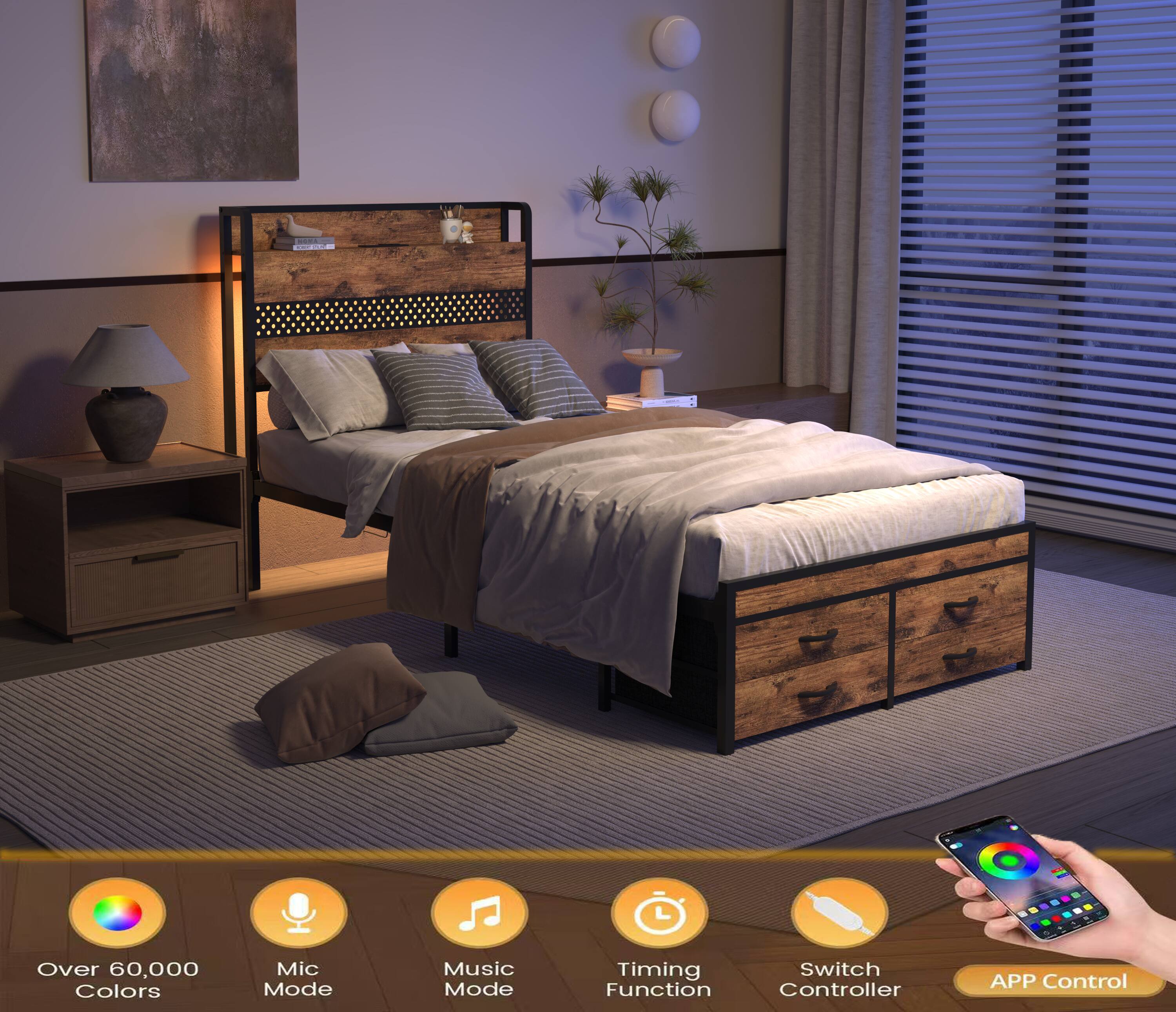 - Over 60,000 Colors
- Mic Mode
- Music Mode
- Timing Function
- Switch Controller
- APP Control