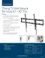 TM INSIGNIA Tilting TV Wall Mount for most 47 - 90" TVs
FEATURES:
- Supports up to 130 lbs. (59 kg)
- Mounting your large TV to the wall with confidence
- TV Screen Size: 47 to 90 in. (119.3 to 228.6 cm) diagonal
- Hangs less than 2 in. (5.08 cm) from the wall for a clean, discreet look
- Tilts +5 to 10 to improve your viewing angle and reduce glare
- UL safety certified
- Can be installed on wood studs 16 in. (40 cm) or 24 in. (60 cm) on center or concrete walls (concrete anchors not included)
- Sturdy construction for years of dependable use
- Simple tilting and centering adjustments make it easy to customize your view
- Included: Insignia Tilting TV Wall Mount for most 47 90" TVs
- Mounting template
- Mounting hardware
- Installation Guide
PRODUCT SPECIFICATIONS:
- Warranty: 1 year limited
- Dimensions HxWxD: 16.6 X 28.1 x 2.1 in. (42.1 71.4 x 5.3 cm)
- Net weight: 3.8 Ibs. (1.7 kg)
- Maximum TV weight: 130 lbs. (59 kg)