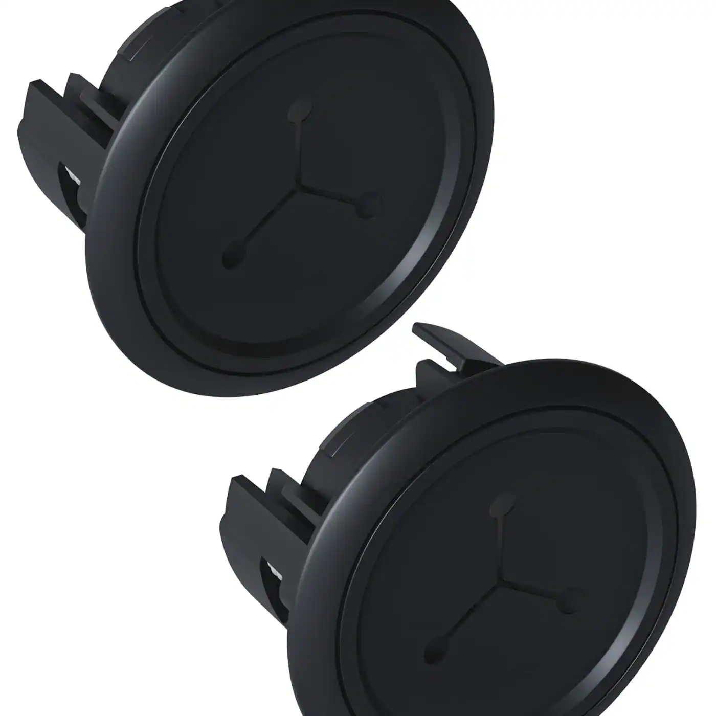 Angle. ECHOGEAR - In-Wall TV Cable Concealer Kit -  2.5" With Locking Grommets – Easy 3-Step Install for Wall Mounted TVs - White.