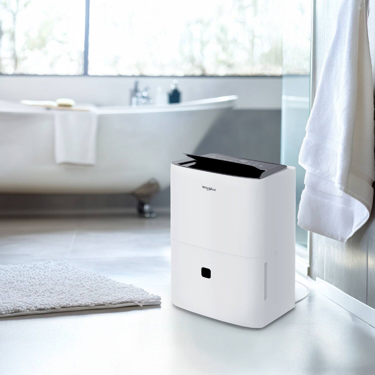 Alt View 6. Whirlpool - 32 Pint 1500 Sq. Ft 14.8 quart Energy Star Certified Dehumidifier in White - White.