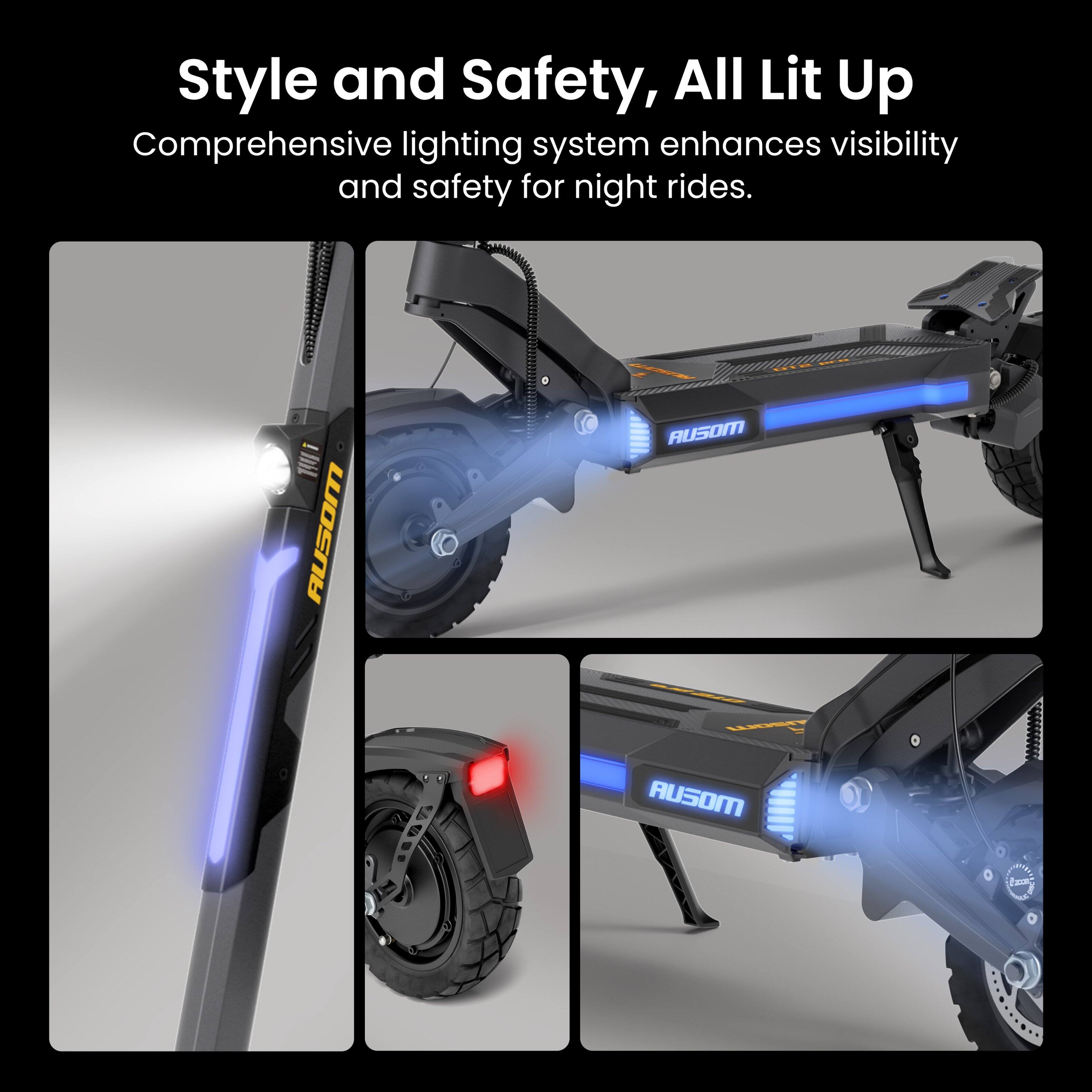 Style and Safety, All Lit Up  
Comprehensive lighting system enhances visibility and safety for night rides.