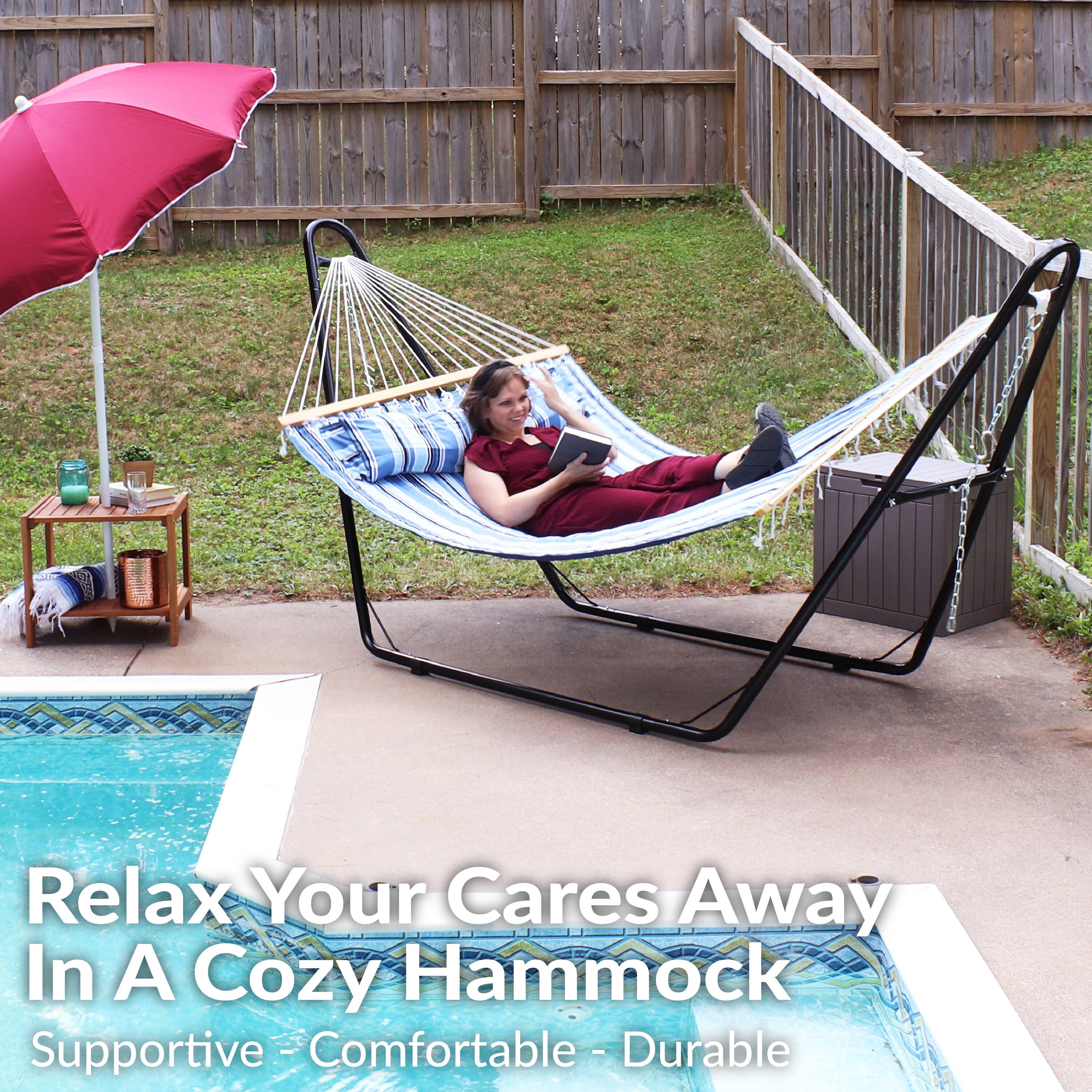 Relax Your Cares Away In A Cozy Hammock  
Supportive - Comfortable - Durable