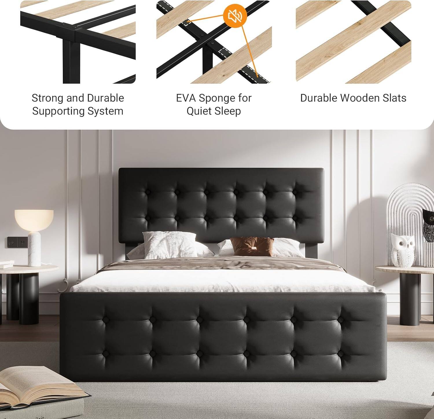 TX Strong and Durable EVA Sponge for Durable Wooden Slats Supporting System Quiet Sleep

- Strong and Durable Supporting System
- EVA Sponge for Quiet Sleep
- Durable Wooden Slats