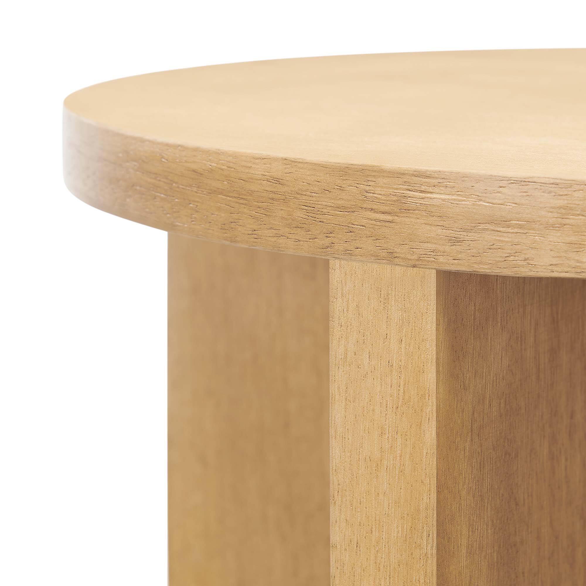 Alt View 4. Modway - Silas Round Wood Side Table by Modway - Natural.