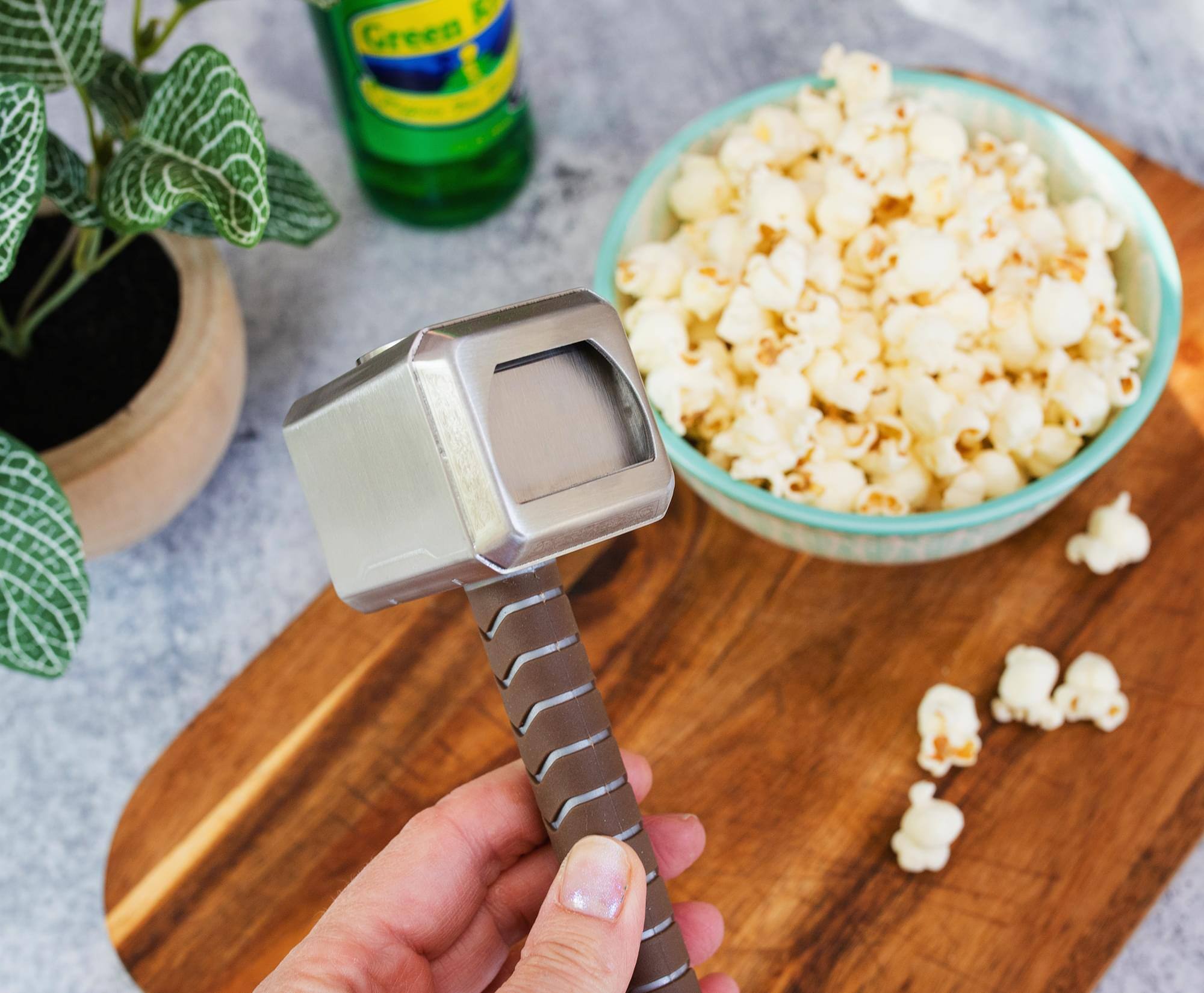 Alt View 4. Ukonic - Marvel Mighty Thor Mjolnir Stainless Steel Bottle Opener - Silver.