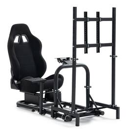 Dardoo - – 50mm Round Tube Stand, Fit for Logitech G29 G920 G923 – - Black