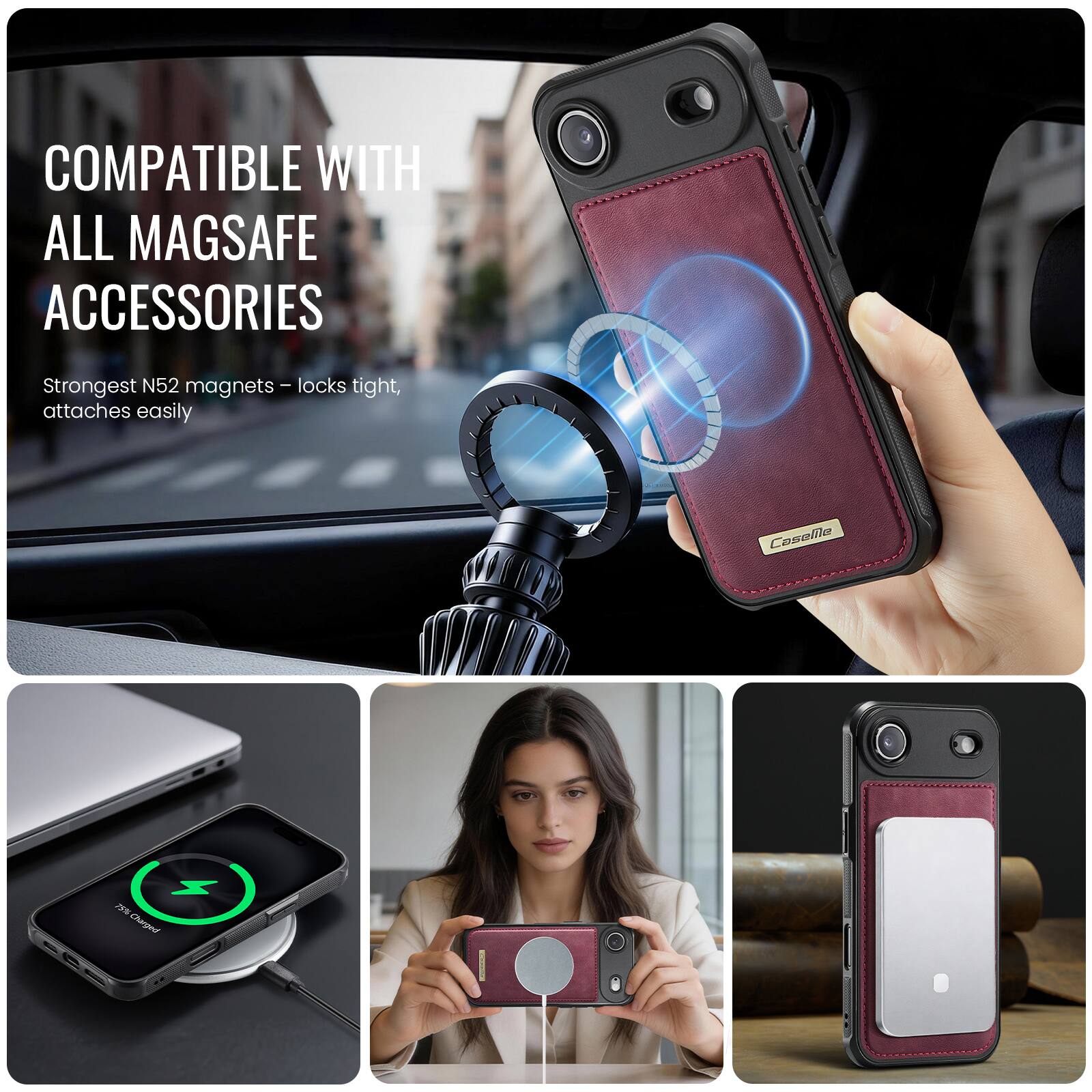 COMPATIBLE WITH ALL MAGSAFE ACCESSORIES

Strongest N52 magnets - locks tight, attaches easily