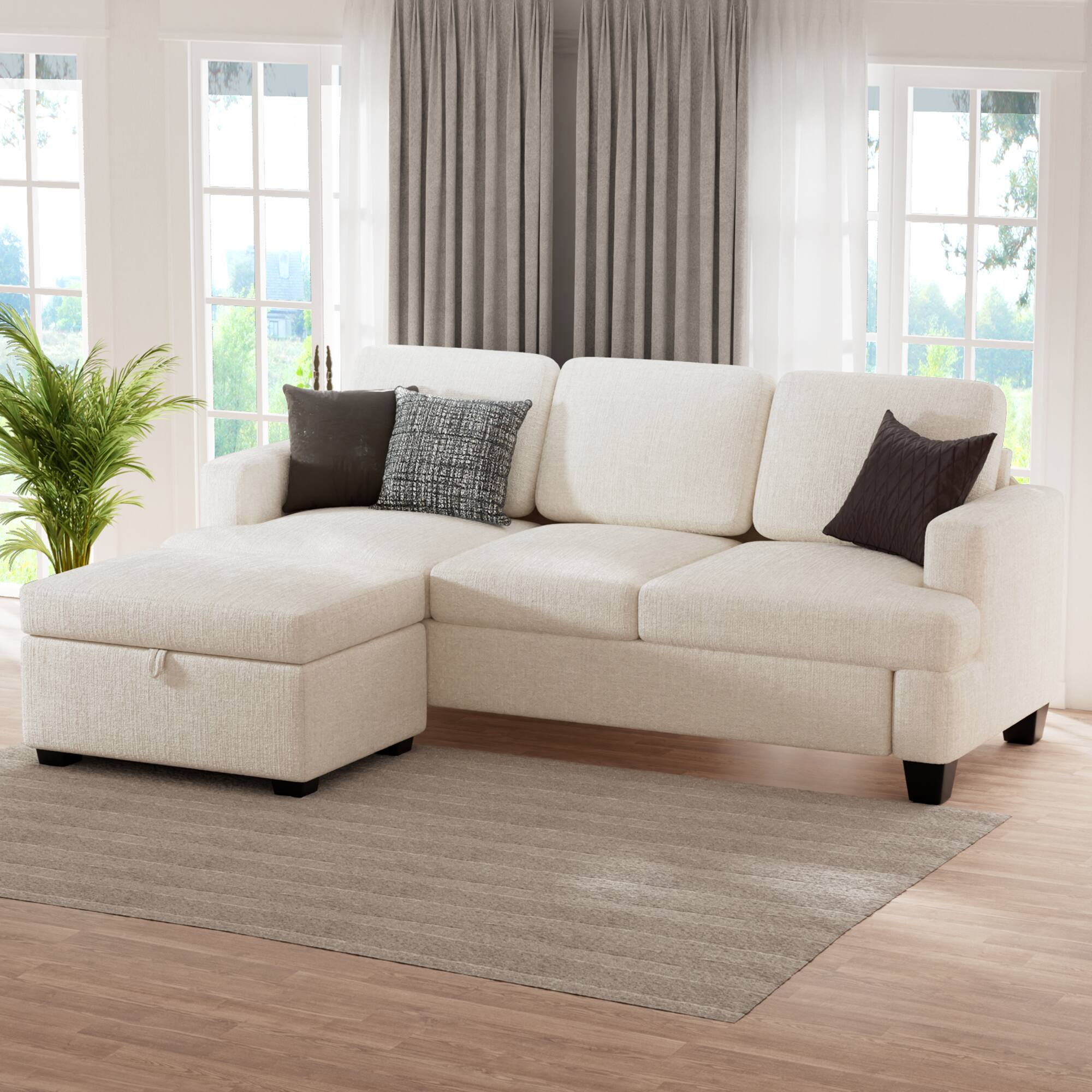Beige + 1 Ottoman