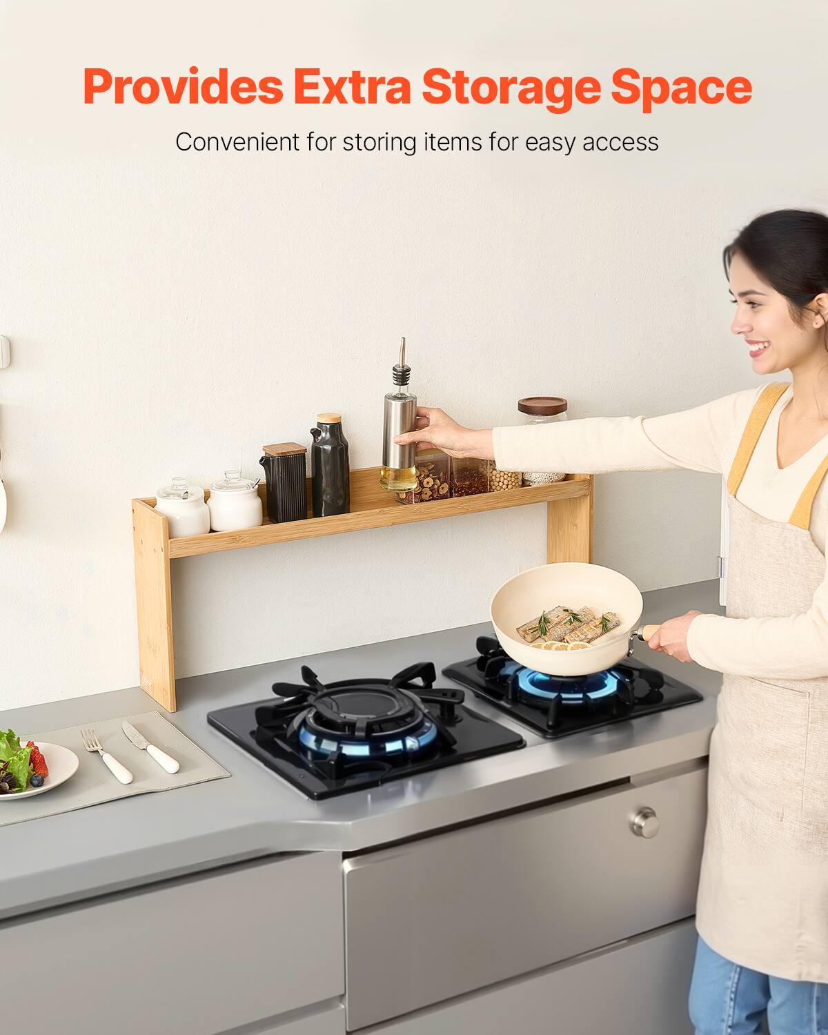 Provides Extra Storage Space  
Convenient for storing items for easy access