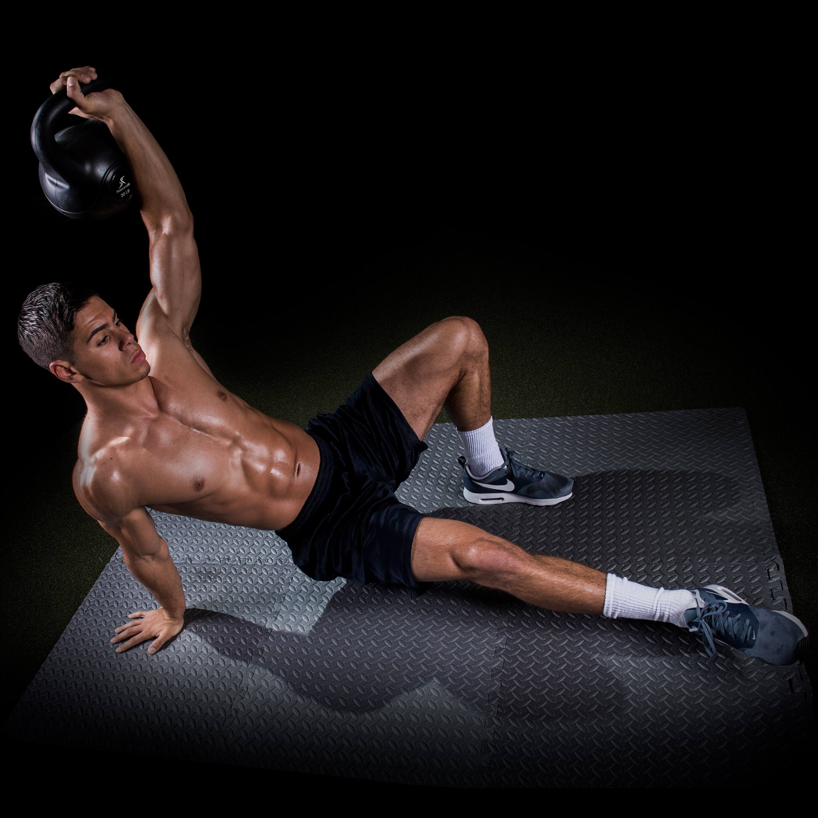 Alt View 1. ProsourceFit - ProsourceFit Vinyl Kettlebell, 20 lbs - Black.