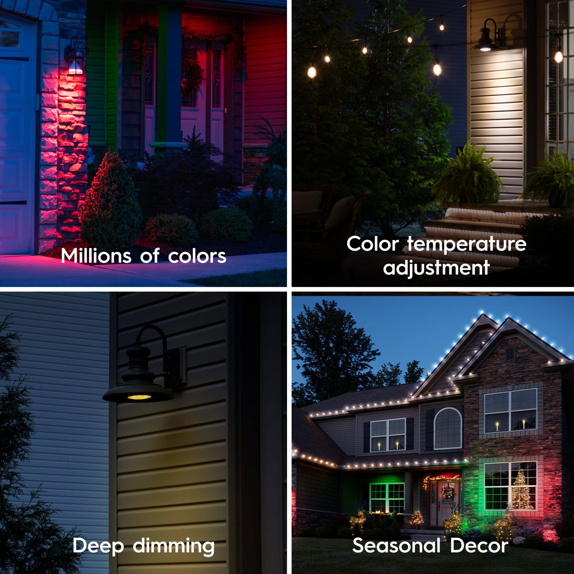 Millions of colors Color temperature adjustment Deep dimming Seasonal Decor