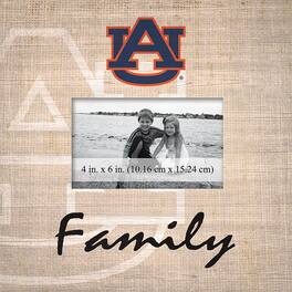 Fan Creations - Auburn Tigers 10'' x 10'' Burlap Pattern Frame - Multicolor