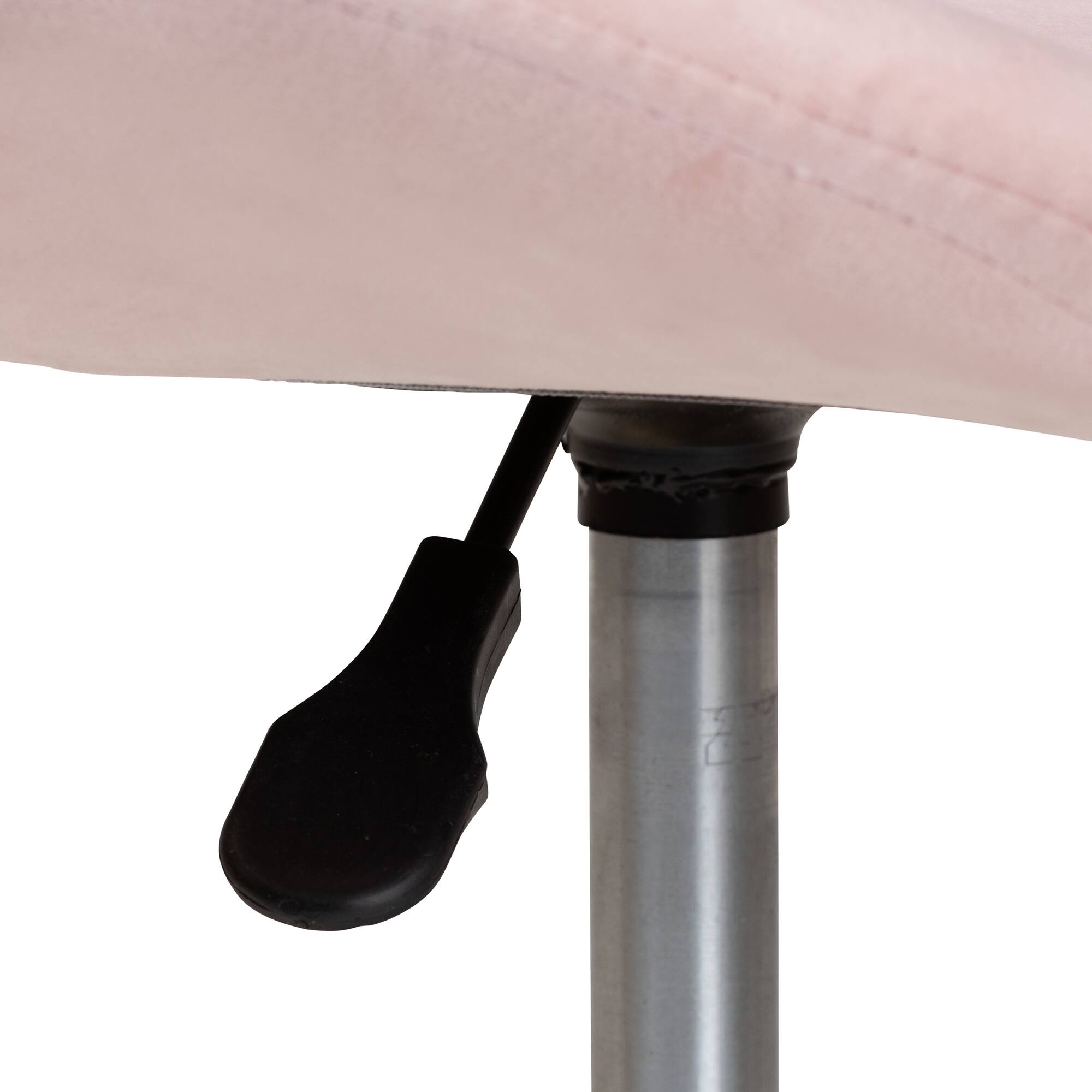 Alt View 4. Baxton Studio - Savara Contemporary Glam and Luxe Velvet Fabric and Metal Swivel Office Chair - Blush Pink/Gold.