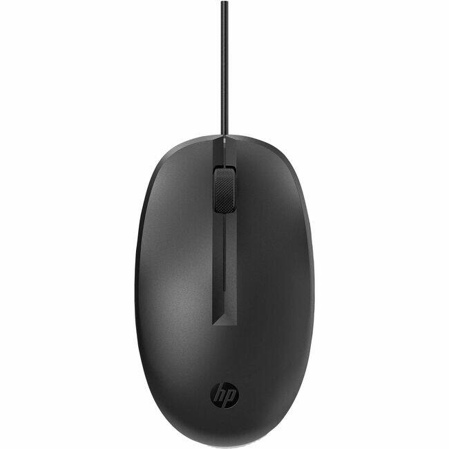 HP - 125 Wired Mouse - Optical - Cable - USB - 1200 dpi - Scroll Wheel - 3 Button(s) - 1 - Wired - Unknown