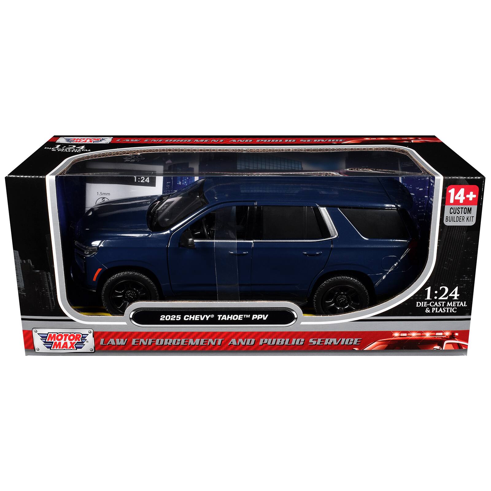 F A - 222222 -- ....... P VANI - ~ AND -22222 --- 12a - -. A - .5mm 1:24 14+ CUSTOM BUILDER KIT 2025 CHEVY OE PPV 1:24 DIE-CAST METAL & PLASTIC MOTOR LAW ENFORCEMENT AND PUBLIC SERVICE