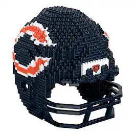 Forever Collectibles - Chicago Bears NFL FOCO BRXLZ Helmet Building Block Set - Blue