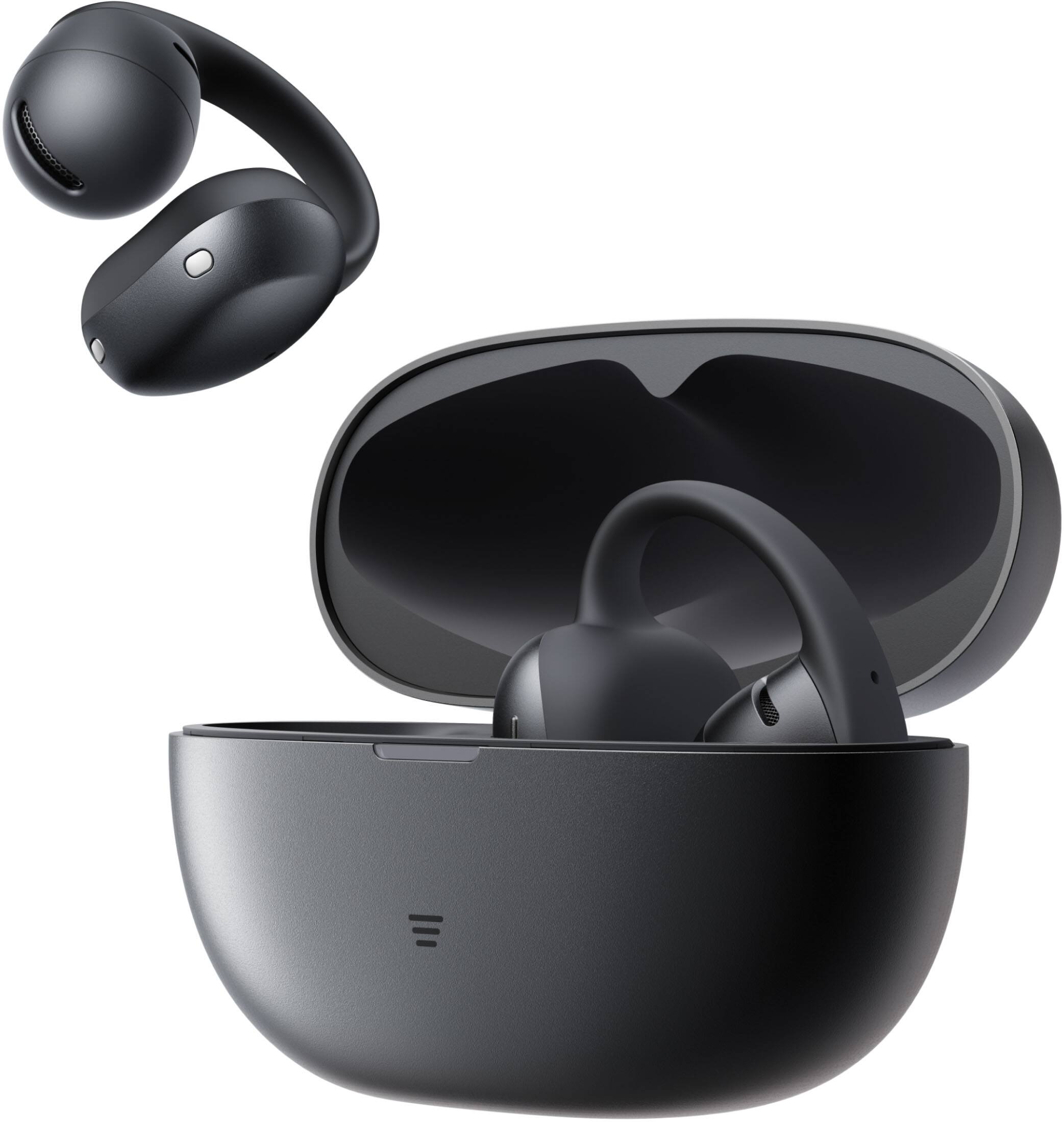 Alt View 1. Shokz - OpenDots Air Open-Ear Clip-On True Wireless Bluetooth Earbuds - Black.