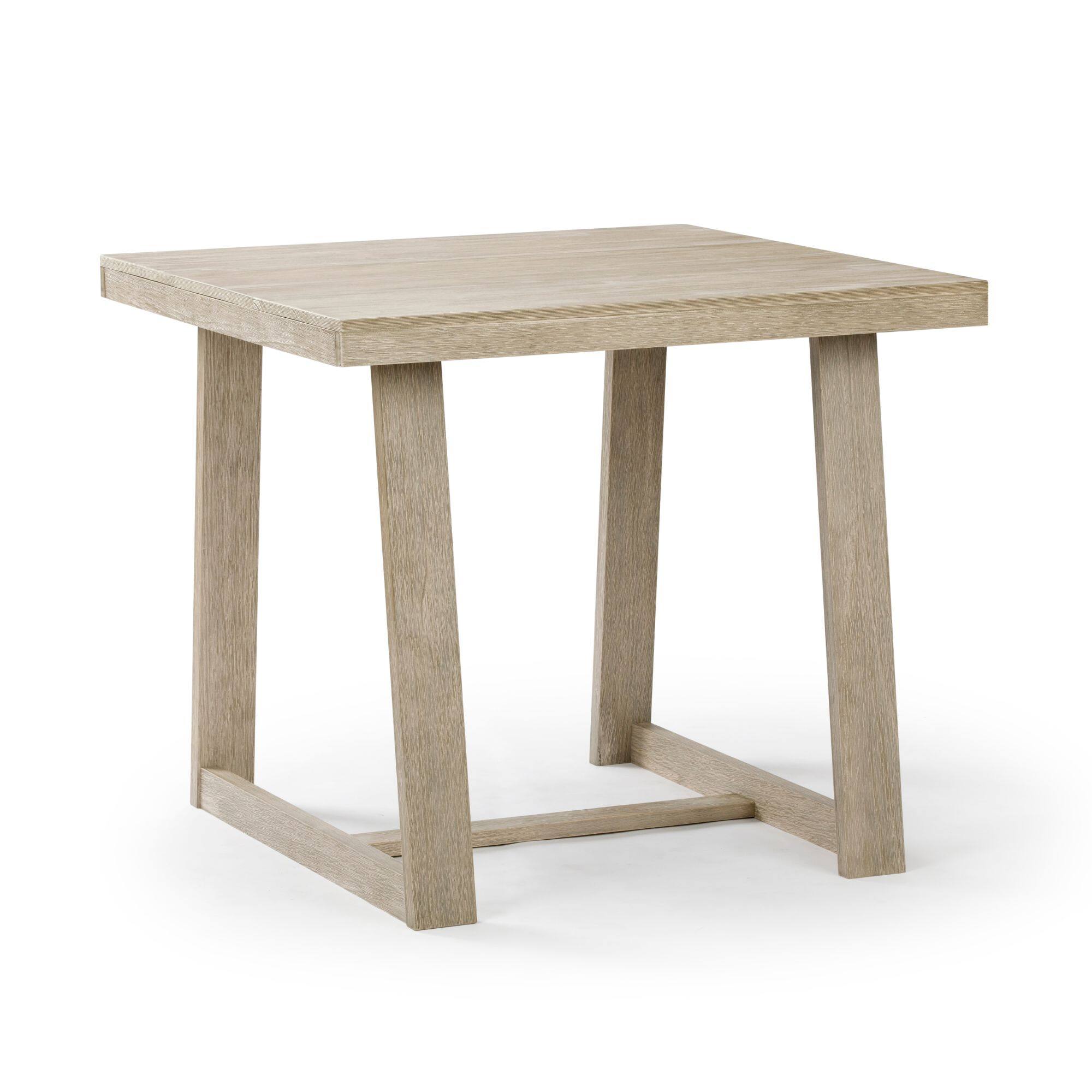 Alt View 2. Plank+Beam - Classic Pub Dining Table Counter Height (41in / 1050mm), Seashell Wirebrush - Seashell Wirebrush.