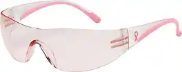 Bouton - Optical Safety Glasses, Eva/Clear Frame, Anti-scratch Coating - Light Pink Lens
