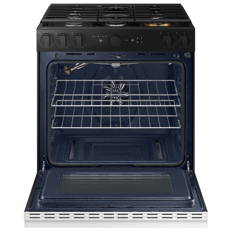 Samsung OPEN BOX Bespoke 6.0 Cu. Ft. Slide In Gas Range With Air Sous ...