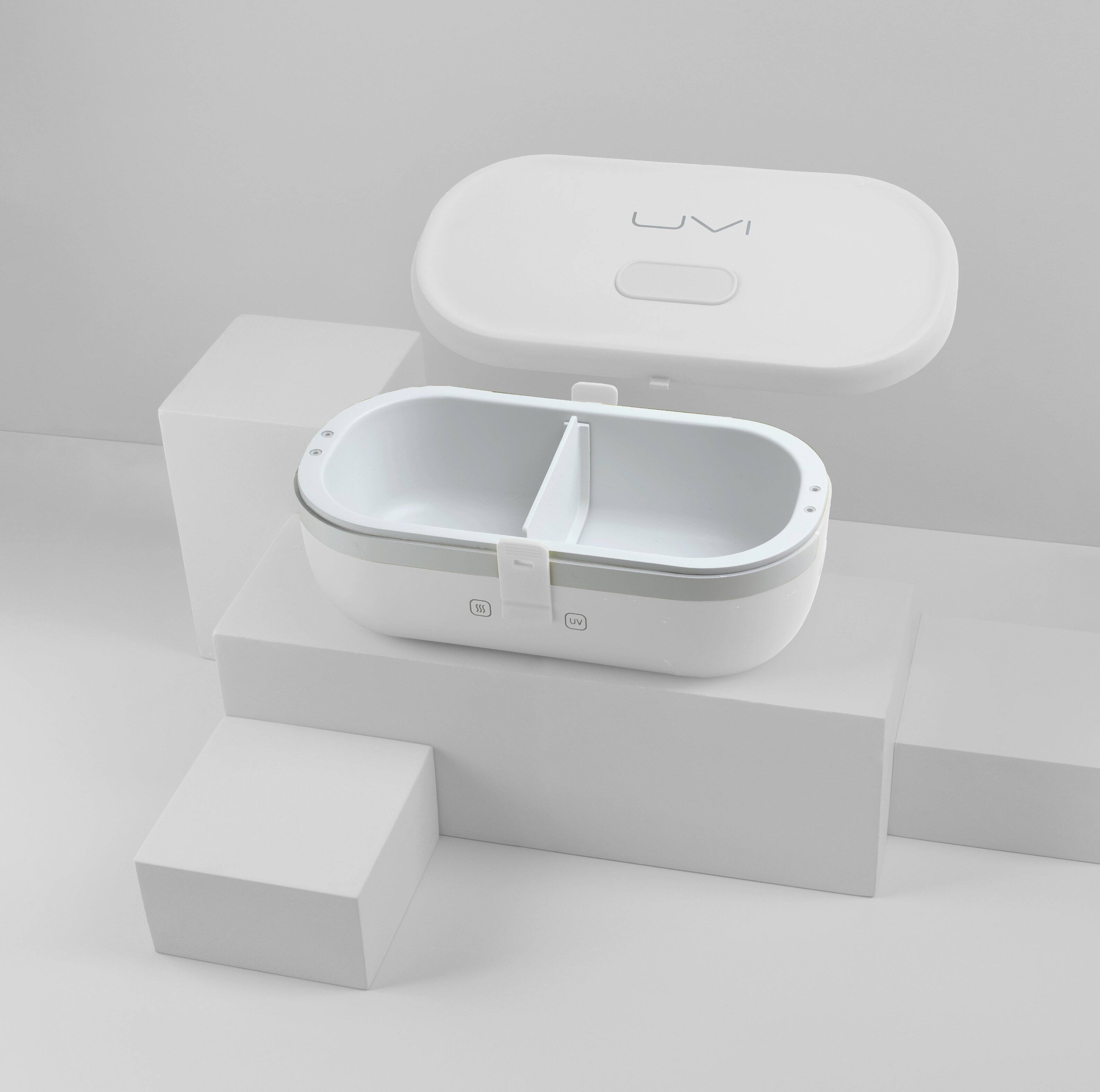 Alt View 5. UVI - UVI Plus Lunchbox - Portable Self-Heating Lunch Box with UV Sanitizer & USB-C Charging - Pearl.