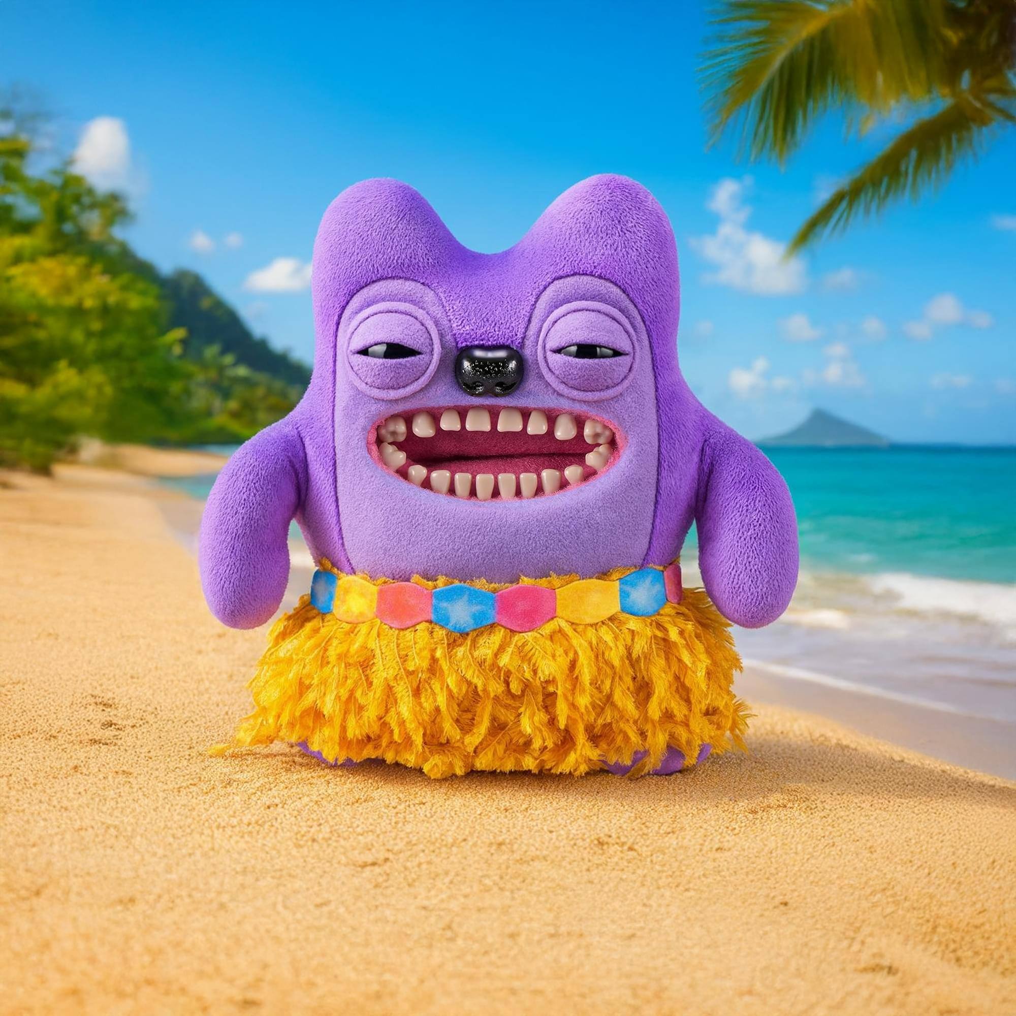 Alt View 3. ZURU - Fuggler Vacay Vibes 9 Inch  Plush | Greedy Grinner - Multi.