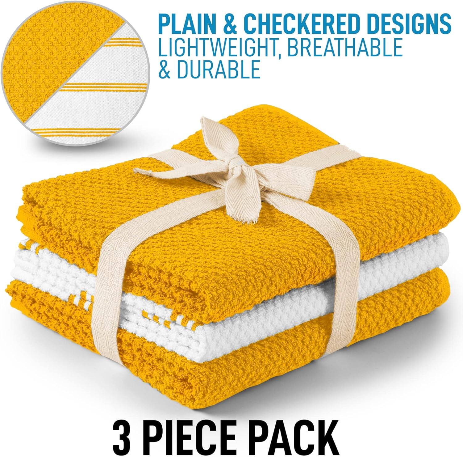 PLAIN & CHECKERED DESIGNS  
LIGHTWEIGHT, BREATHABLE & DURABLE  

3 PIECE PACK