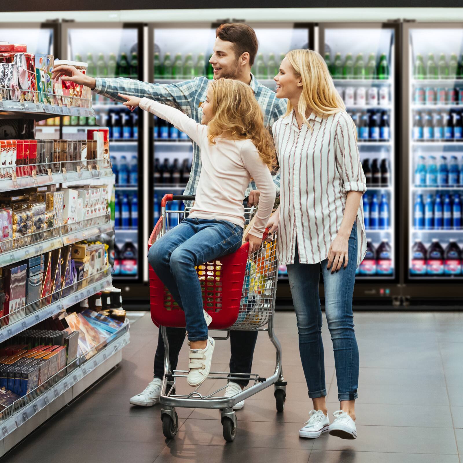 Alt View 8. Yeego - 27.12 Cu. Ft. Commercial Beverage Merchandiser Display Refrigerator , LED Lighting & Adjustable Shelves - black.