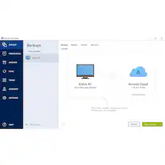 Acronis True Image
BACKUP
- Backups
- Backup
- Replica
- Activity
- Recovery
PROTECTION
- This computer
- Entire PC
ARCHIVE
- Entire PC
- 305.6 GB of data selected
SYNC
- Acronis Cloud
- 5 TB of 5 TB free
- Encrypt backup
TOOLS
- Disks, files, mobile devices and cloud services are also available
ACCOUNT
- Add backup
SETTINGS
HELP
Options
Back up now