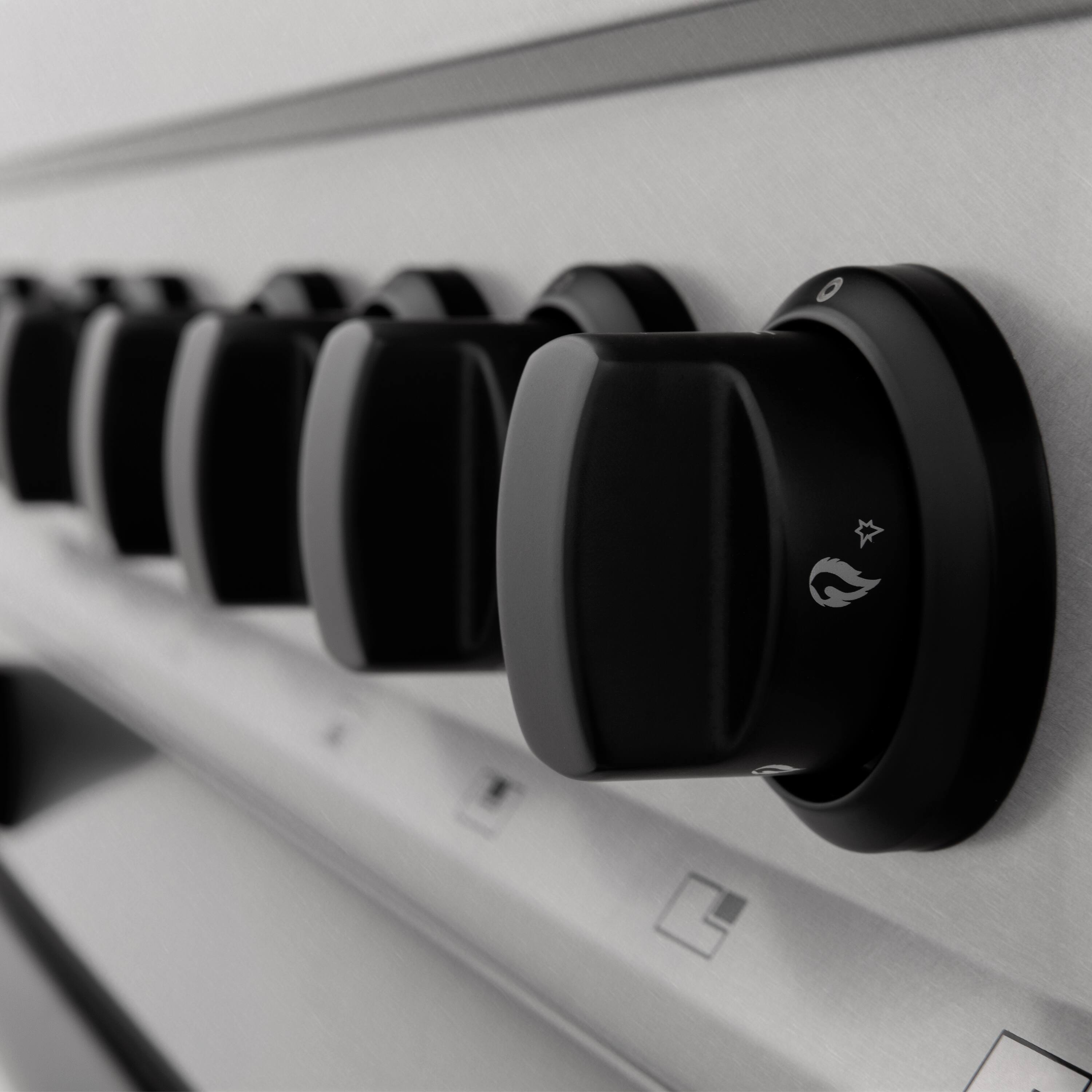 Alt View 2. ZLINE - ZLINE Autograph 24 in. Legacy Dual Fuel Range in Satin Steel w/ White & Black Accents (RASZ-WM-24-MB) - White Matte.