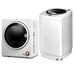 Front. SKONYON - Compact Washer and Electric Dryer Combo for Small Living Spaces - White.