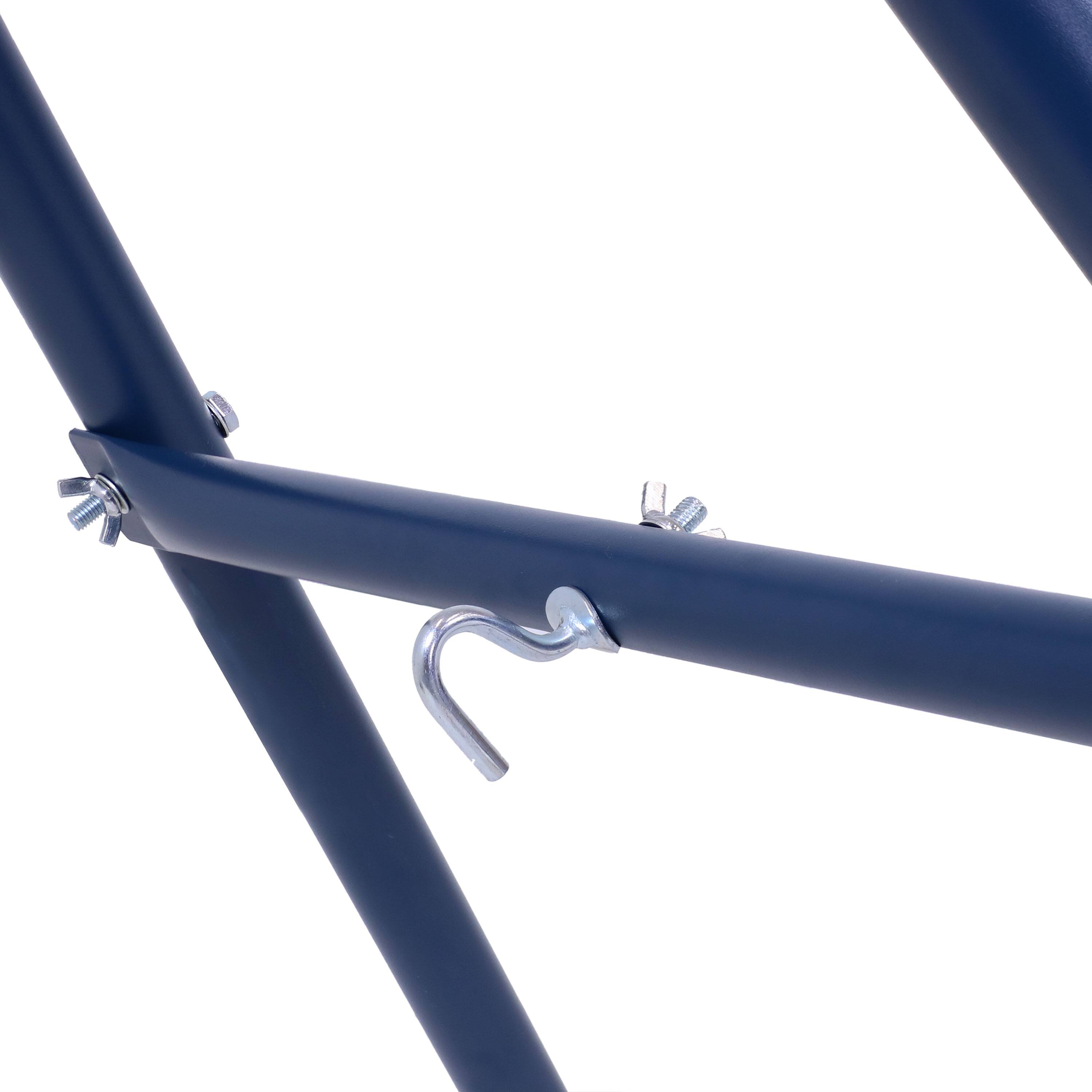 Alt View 9. Sunnydaze - Powder-Coated Steel Universal Hammock Stand - 124 in - Blue.