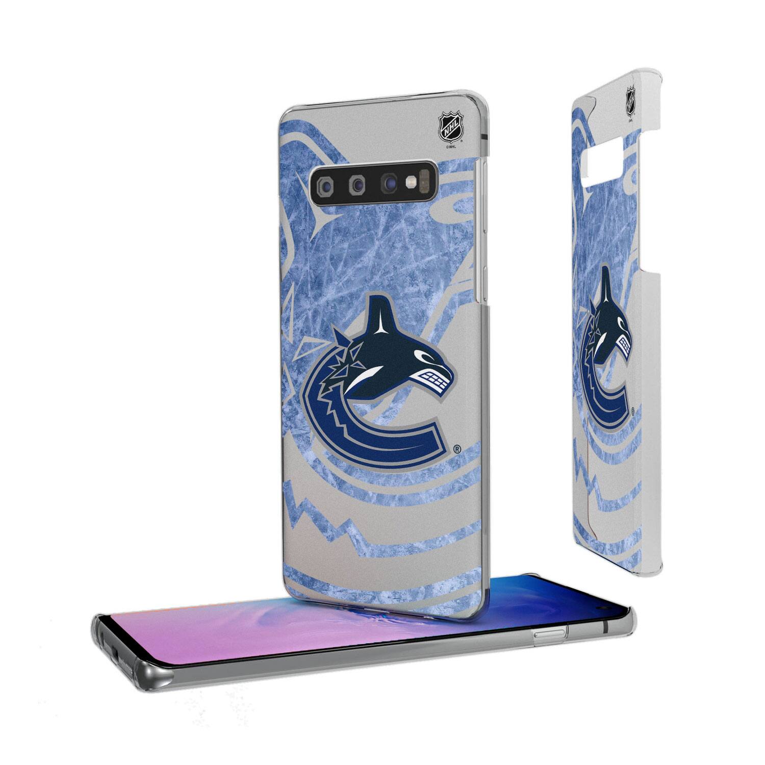 Alt View 3. Keyscaper - Vancouver Canucks Galaxy Clear Ice Case - S22 - Multicolor.