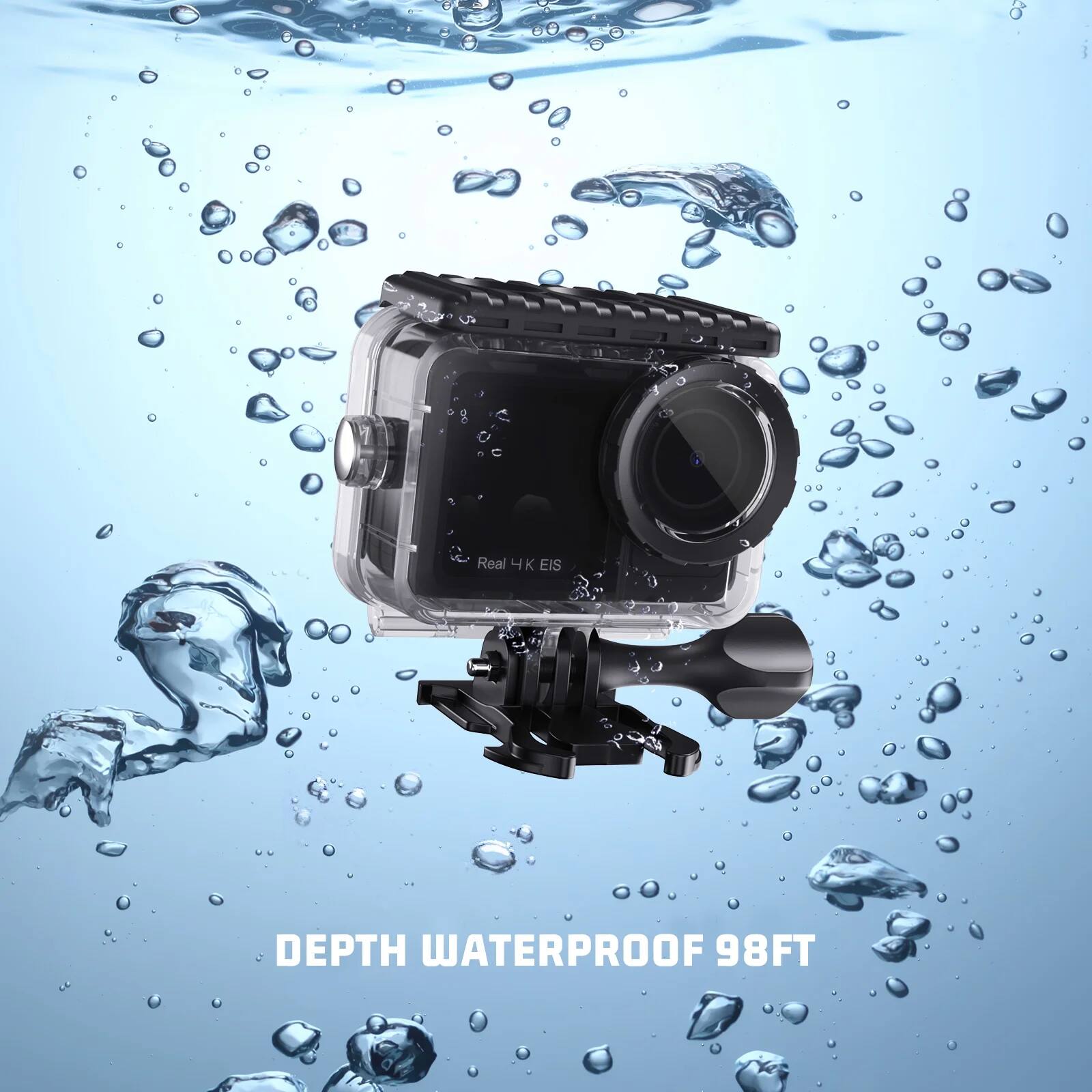 Real 4K EIS  
DEPTH WATERPROOF 98FT