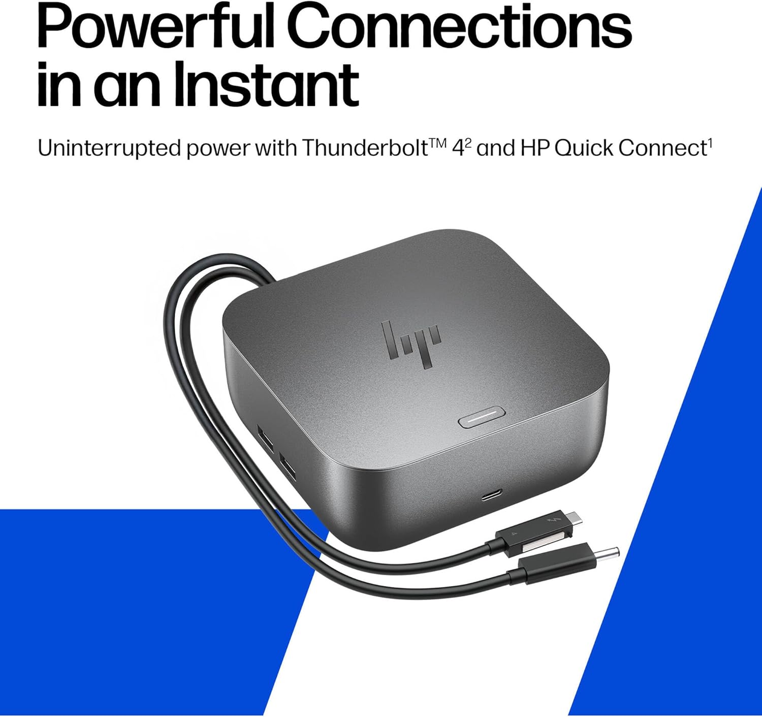 Powerful Connections in an Instant

Uninterrupted power with Thunderbolt™ 4² and HP Quick Connect¹