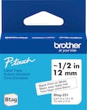 Brother - P-touch Btag Black on White Label Tape (BTAG231), 1/2" x 13.1' (12mm x 4m), Only for use with PT-N10, PT-N20, PT-N25BT