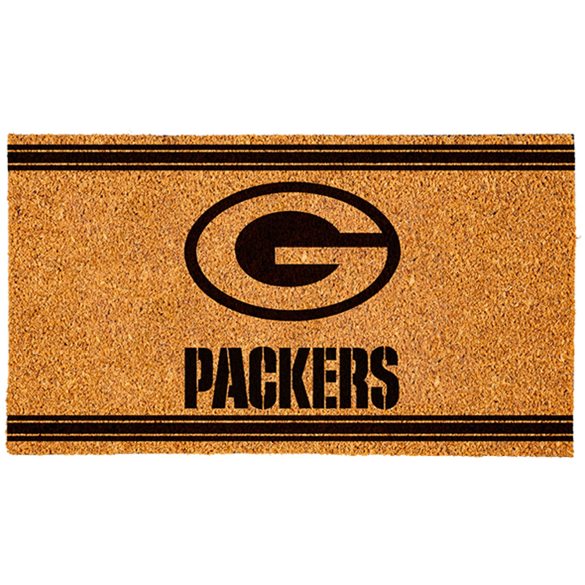 Front. Evergreen Enterprises - Green Bay Packers 16" x 28" Logo Turf Mat - Multicolor.
