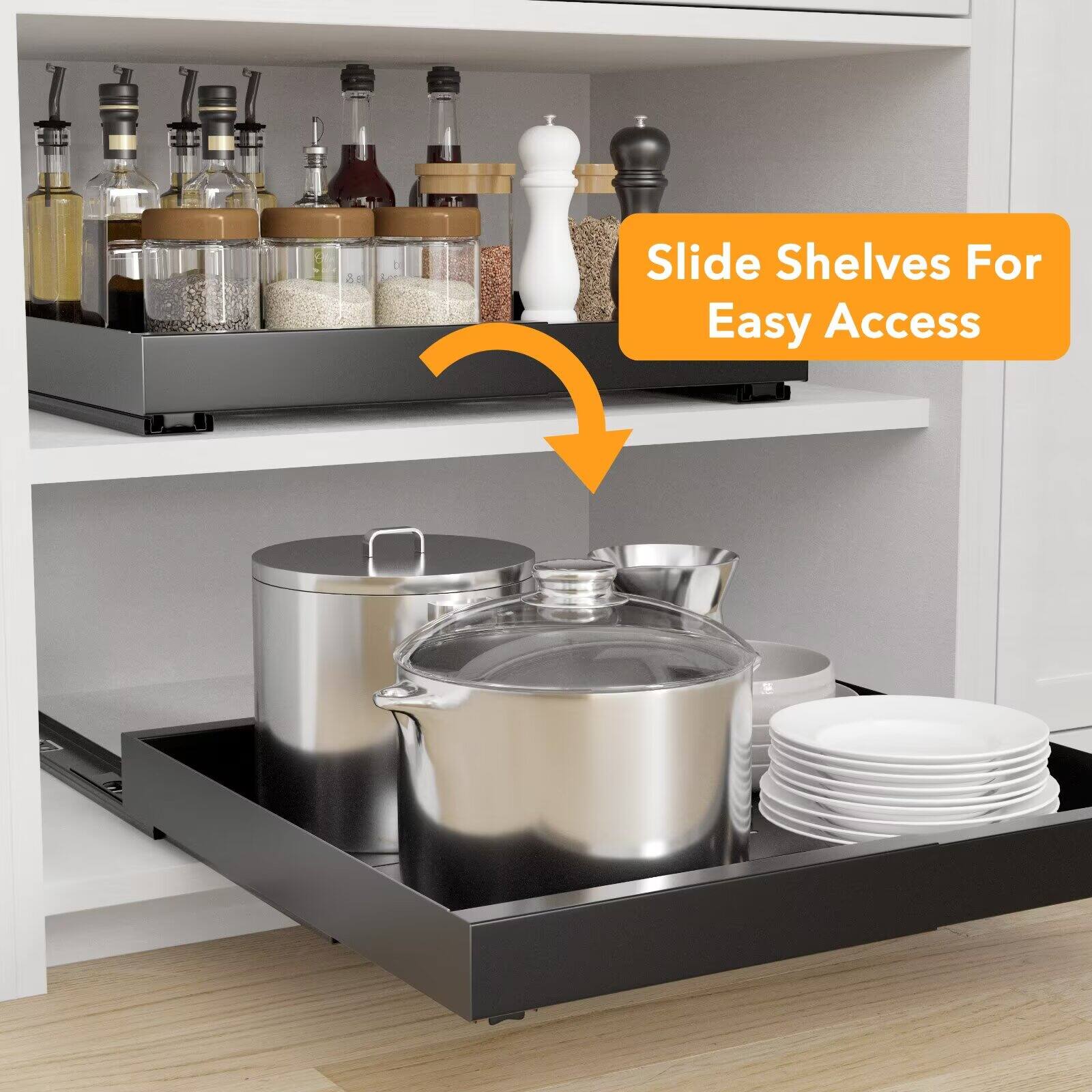Slide Shelves For Easy Access