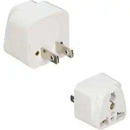 Schertz - Universal Power Adapter 2-Pack, EU/UK/CN/AU to US Wall Charger Converter - White