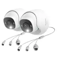 Reolink - 2-Camera Indoor/Outdoor Add On or Stand Alone Wired PoE 4K+ 12MP Security Dome IP Cameras, Smart AI Search, Spotlight - White - Front_Zoom