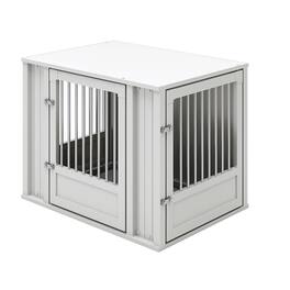 New Age Pet - Durable ECOFLEX Medium Dog Crate with Flexible Door Placement in Antique White