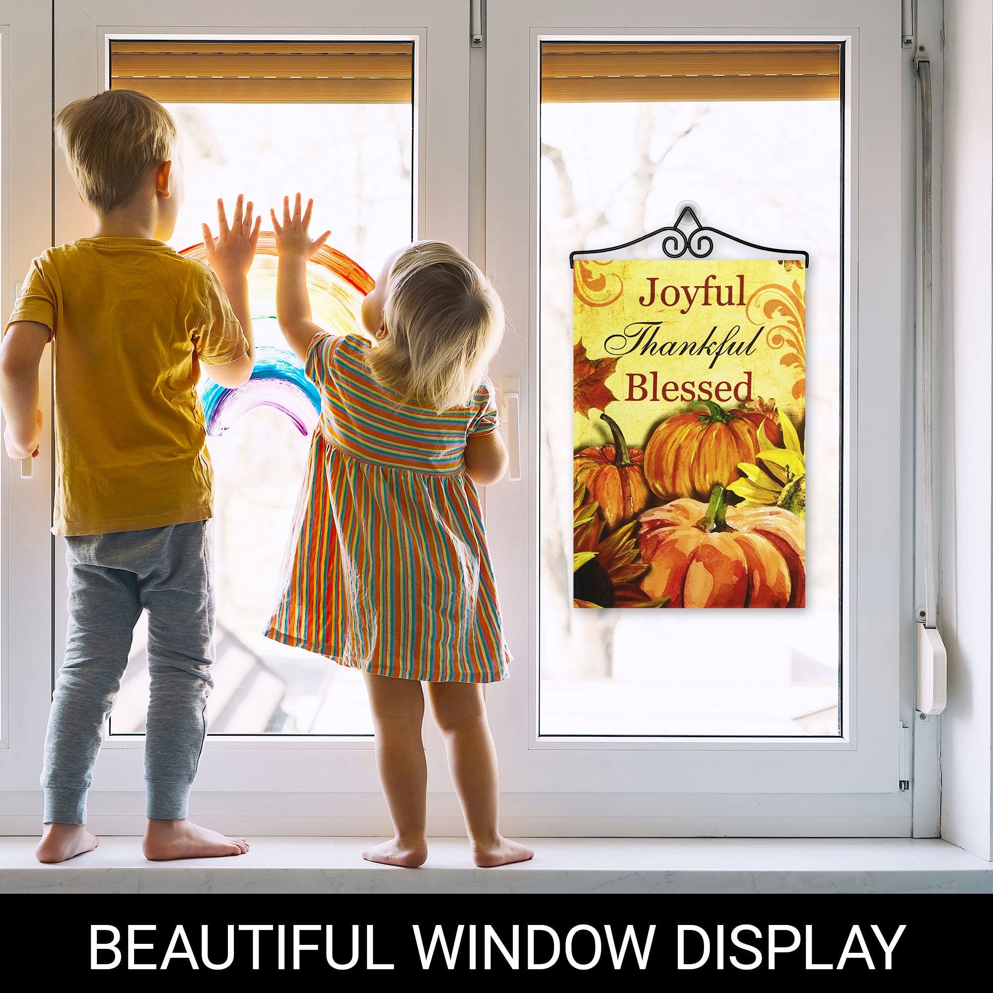 Joyful Thankful Blessed  
BEAUTIFUL WINDOW DISPLAY